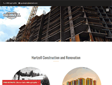 Tablet Screenshot of hartzellconstruction.com